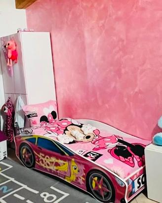 Letto bambina a forma di auto + materasso