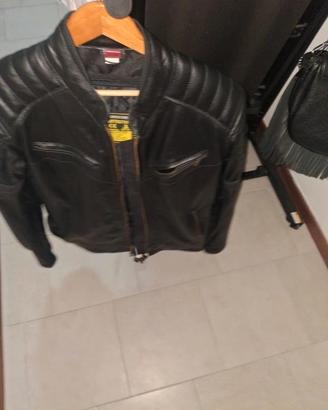giacca da moto in vera pelle 