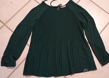 blusa verde scuro Taglia 46 Camaïeu 