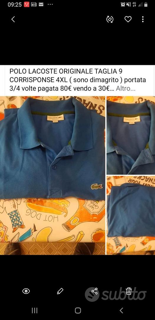 Lacoste taglia 9 sale