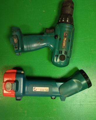 avvitatore e lampada Makita  con batteria 