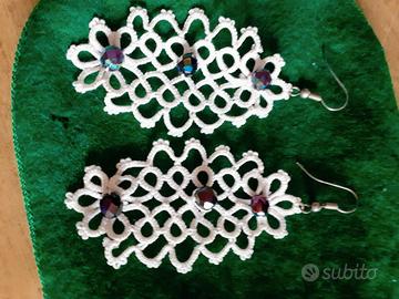 Orecchini pizzo chiaccherino