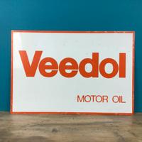 TABELLA INSEGNA VEEDOL MOTOR OIL NO SMALTATA 67X45