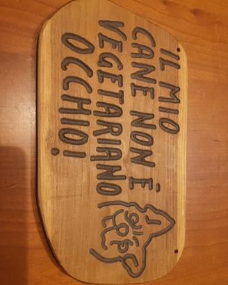 Targhetta in legno