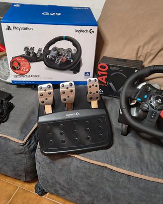 Volante logitech playstation + cuffie nuovo