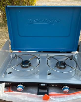 Fornello due fuochi gas
