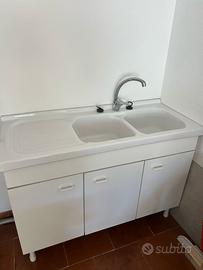 Lavandino due vasche in ceramica