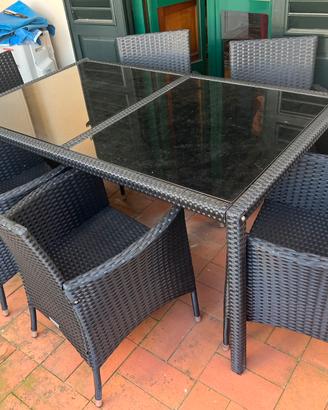 Set da giardino sei posti