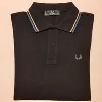 Fred Perry polo da uomo a manica lunga nera