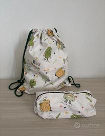 set zaino e astuccio