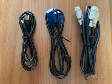 Lotto 3 cavi – mini DisplayPort, VGA, DVI