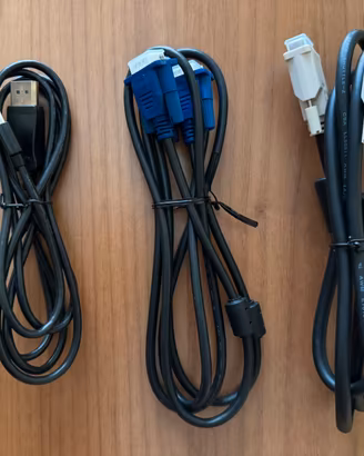 Lotto 3 cavi – mini DisplayPort, VGA, DVI
