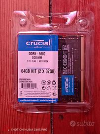 Ram Crucial DDR5 5600MHz /64GB