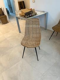 Sedie rattan Kave home per interni