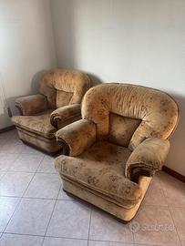 set poltrone e divano vintage