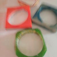 bracciali in resina  multicolore vintage 