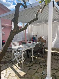 Pergola bioclimatica bianca 3x3