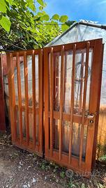 Portoncino ingresso legno Douglas 160 H210 2 ante