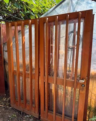 Portoncino ingresso legno Douglas 160 H210 2 ante