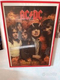poster con cornice rossa  acdc