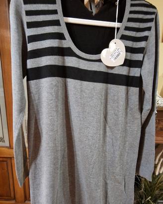 Maxi maglia grigia Nero Giardini