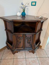 Mobile ad angolo vintage in legno massello