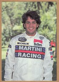 Martini Racing Alex Fiorio pilota cartolina Lancia