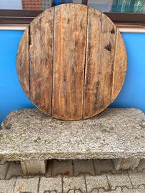 Tavolo legno vintage tondo cm.90