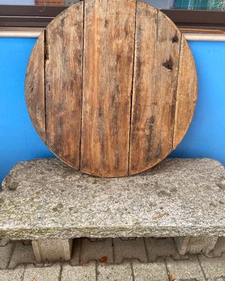 Tavolo legno vintage tondo cm.90