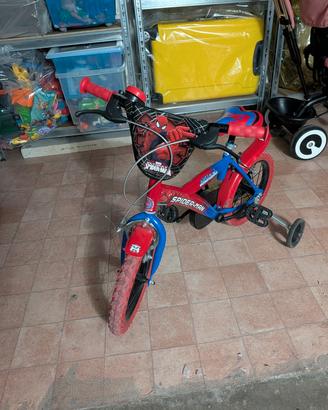 bicicletta spiderman 