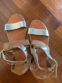 Mellow Yellow Paris Sandals – Camel & Gold – 42