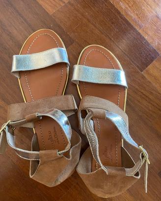 Mellow Yellow Paris Sandals – Camel & Gold – 42
