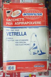 5 SACCHETTI PER ASPIRAPOLVERE VETRELLA MODELLO TRO