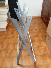 Cavalletto Taglialegna Pieghevole in Acciaio