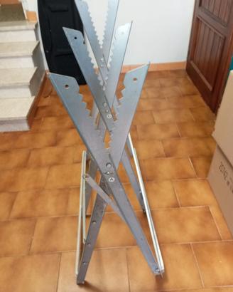 Cavalletto Taglialegna Pieghevole in Acciaio