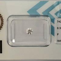 Diamante naturale IGI 0.30ct F VVS2 sigillato