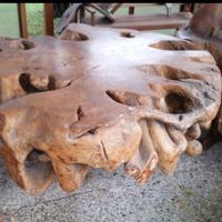 tavolo con 4 sedie in baobab