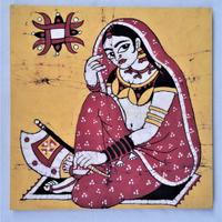 Quadro Batik Indiano Vintage - Anni 70