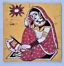 Quadro Batik Indiano Vintage - Anni 70