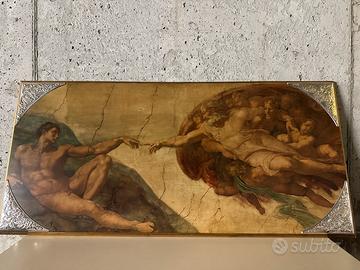 Quadro la crezione con angoli Argento