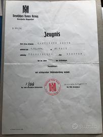Diploma croce rossa tedesca infermiera 1939