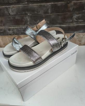 Sandali Gaudì Glory Silver Zeppa / Platform num 38