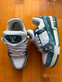 Sneakers  LV Trainer Denim Blu - Taglia 42.5 / 43