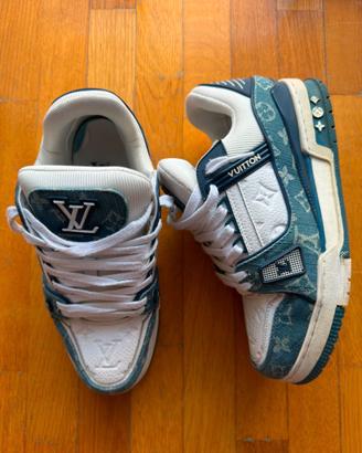 Sneakers  LV Trainer Denim Blu - Taglia 42.5 / 43