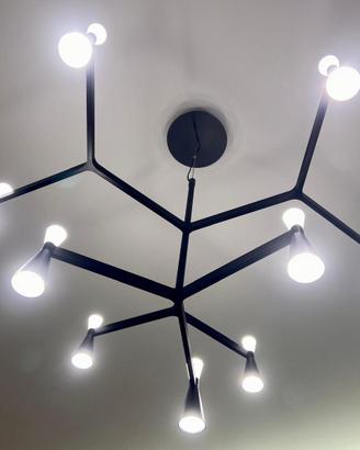 Lampadario sospeso Snow - nero