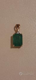 ciondolo in oro con smeraldo Bahia 1,29 ct