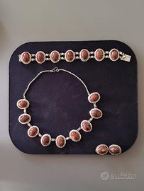 Set vintage argento - collana+bracciale+orecchini