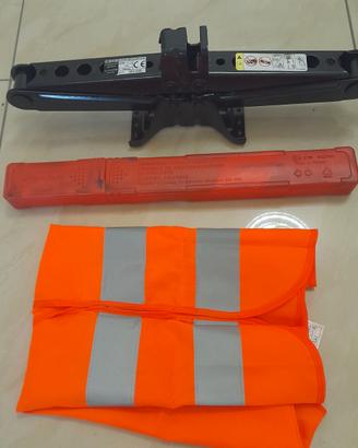 cric + triangolo + gilet catarifrangente