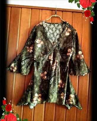 BLUSA *PIZZO SANGALLO* SVASATA ASIMMETRICA *NUOVA*