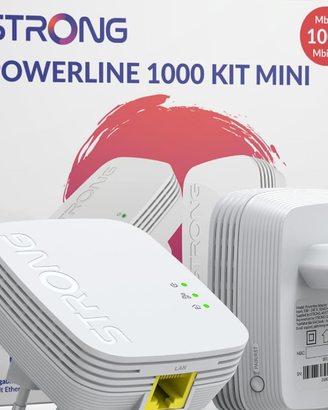 STRONG AV1000Mbps Kit Powerline, Ripetitore Powerl